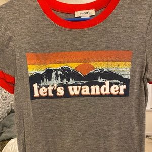 Forever 21 Graphic Ringer Tee XS